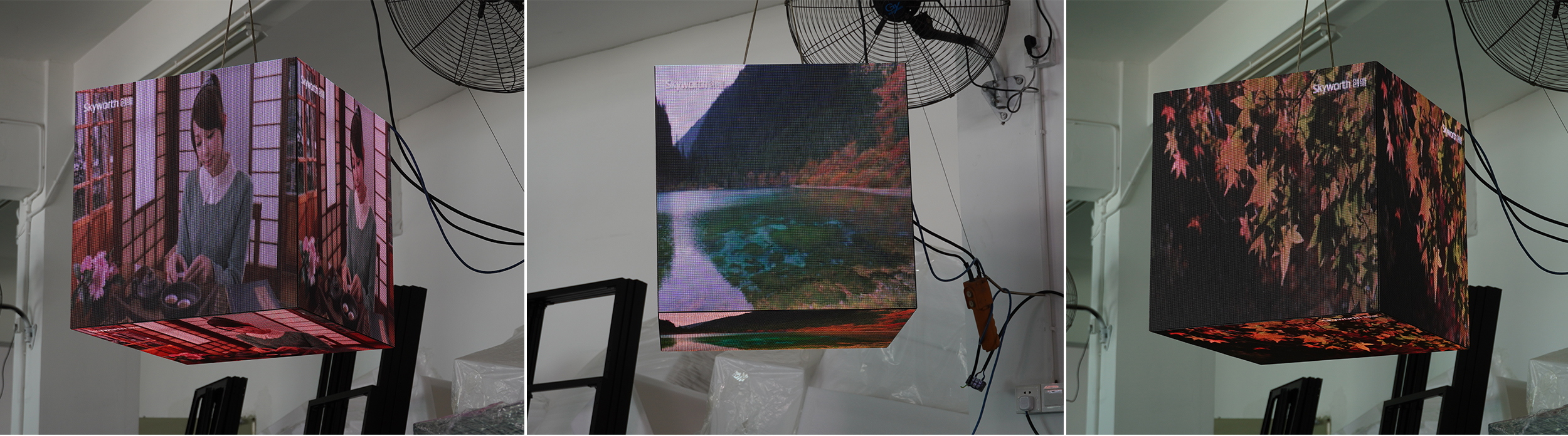 5 visages Affichage de l'&eacute;cran publicitaire Brand 3D Cube LED