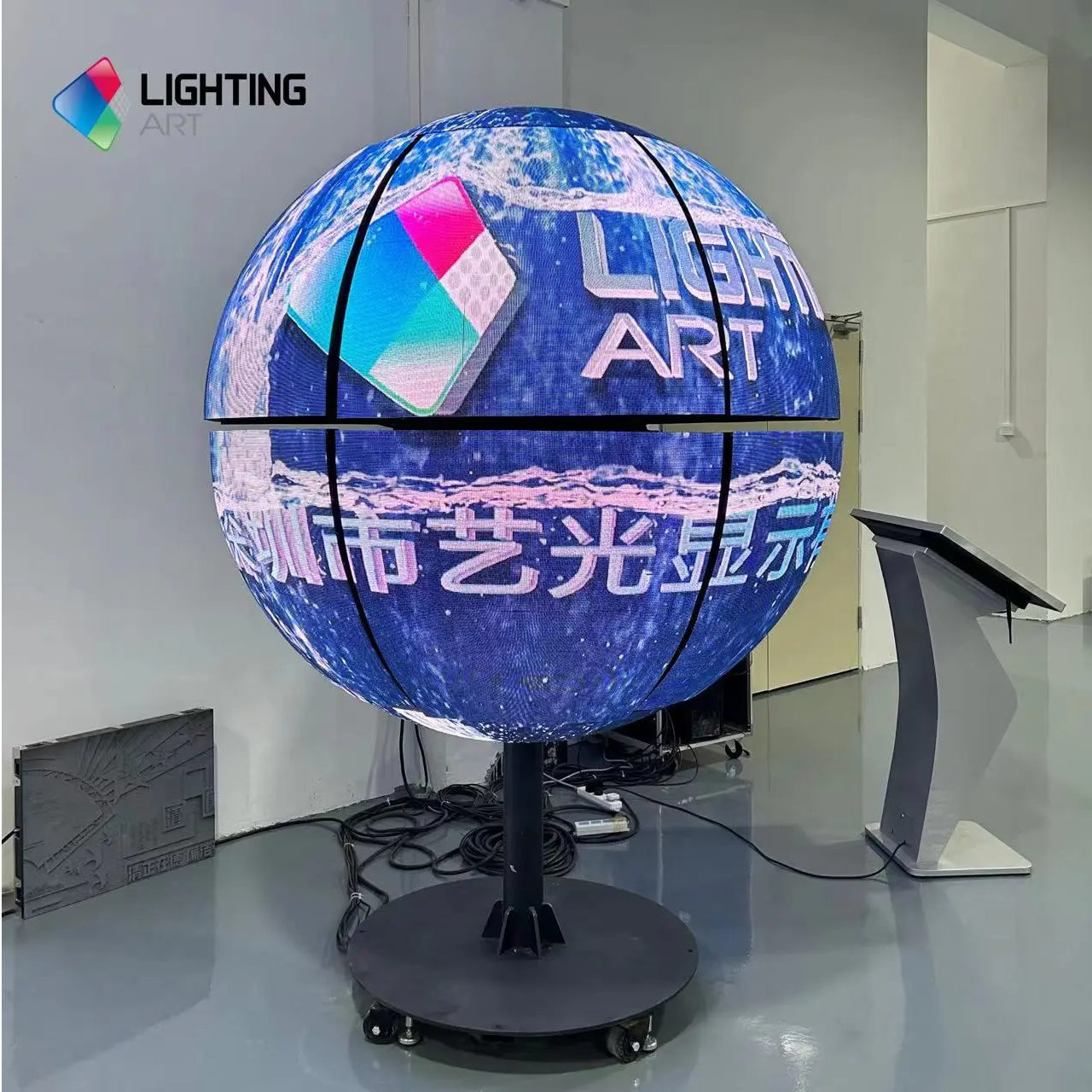 Boule télescopique mécanique, affichage LED créatif, écran sphérique cinétique LED