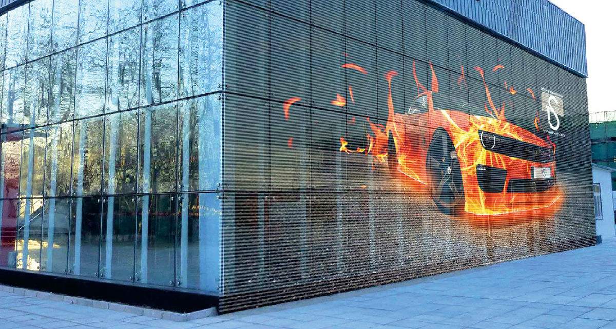 Affichage LED transparent fixe